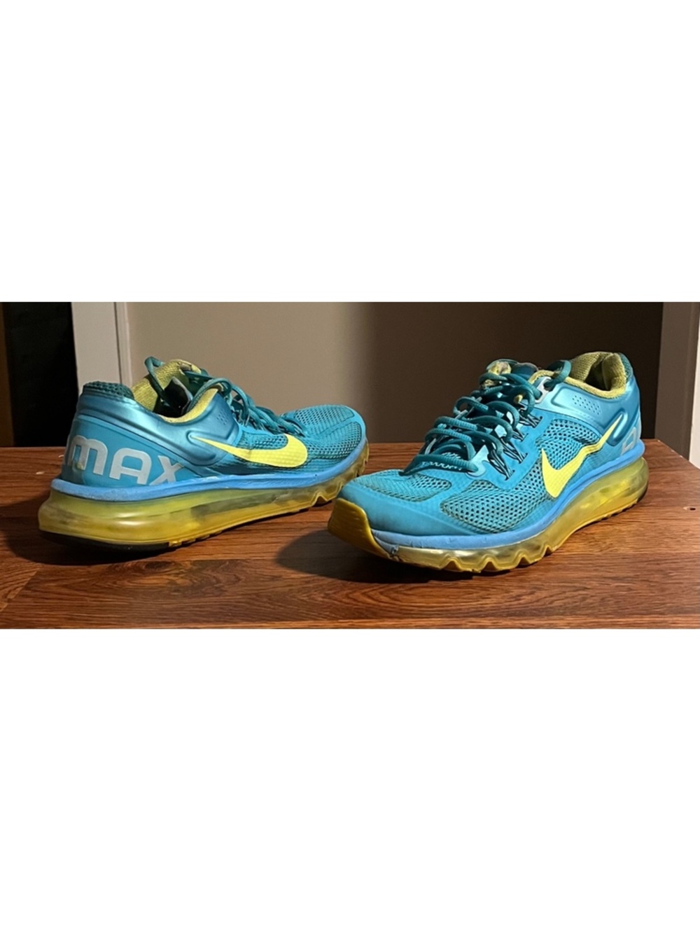 Nike Air Max+ 2013 Gamma Blue Volt Running Shoes Size 10